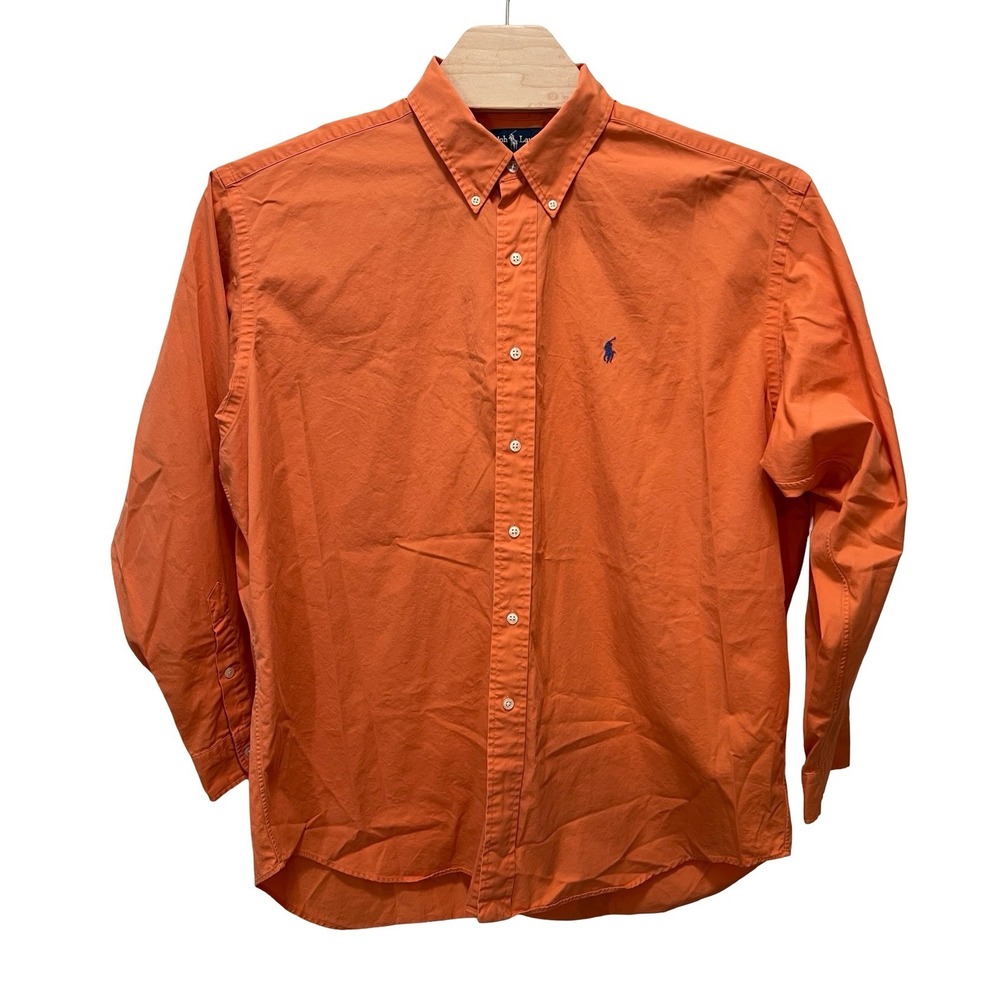 Polo Ralph Lauren Blake Shirt Mens XL Tall Orange Long Sleeve Cotton Button Down